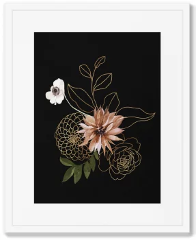 Диптих Golden flowers No2 42X52 / 42X52 CM