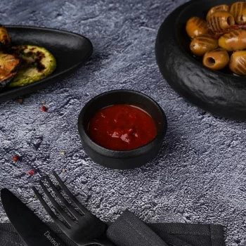 Соусник 50 мл d 6,7 см h3,4 см круглый Smooth Black Raw Stellar P.L. Proff Cuisine [10]