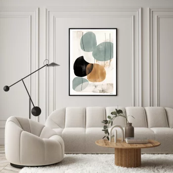 Постер на холсте Shapes in pastel colors 75X105 CM