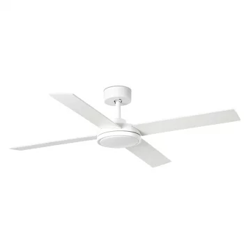 Потолочный вентилятор SAINT белый 4 лопасти 24W CCT 132X132X29.1 CM
