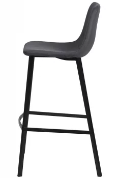 Стул барный Hugh 48X45X91 CM тёмно-серый