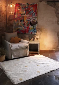 Хлопковый ковёр Hippy Dots Honey 120X160 CM