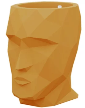 Кашпо в форме головы Adan Nano 13X17X18 CM оранжевое