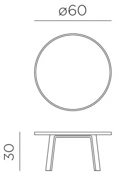 Столик пластиковый кофейный Maximo Tavolino 60X60X30 CM