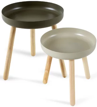 Набор из двух столиков Solo 40X40X43 / 40X40X35 CM