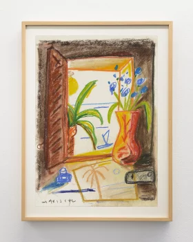 Картина Jarrón de la ventana de la playa 29.7X42X3 CM