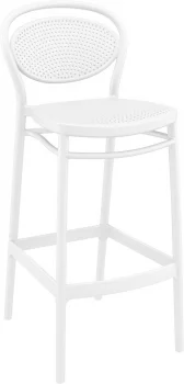 Пластиковый барный стул Marcel Bar 45X52X106 CM белый