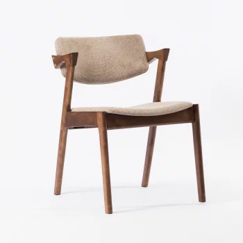 Стул Кай бежево-коричневая ткань ножки орех 51,5X63X73 CM