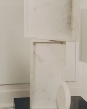 Декоративный поднос из белого мрамора Serela 35X18X4 CM