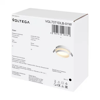 Встраиваемый точечный светильник VGL7371DLB-01W 10,5X10,5X4,5 CM
