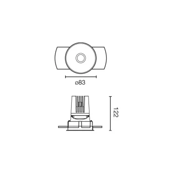 Встраиваемый светильник Deep 60 R Smarco белый 60° 2700K CRI90 Spread