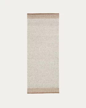 Бежевый шерстяной жаккардовый дорожка-ковер Nifelia 200X80 CM