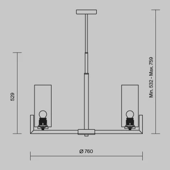 Подвесной светильник Fortano 76X76X75.9 CM