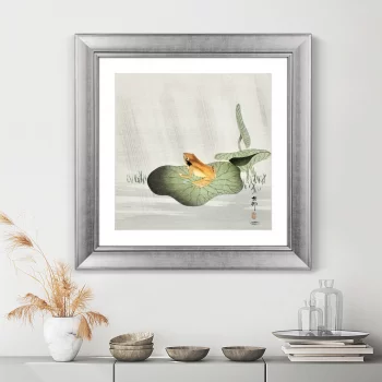 Постер Frog on lotus leaf 61X61 CM