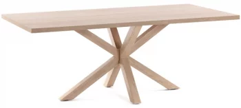 Стол из ДСП и HPL пластика New Argo 160X100X78 CM ножки из стали покраска под дуб
