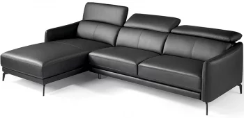 Угловой кожаный диван Chaiselongue 283X194X75/94