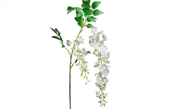Искусственная ветка глицинии белая 142 CM