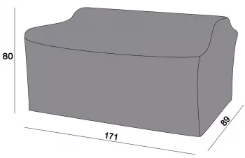 Защитный чехол на двухместный диван Капучино 171X89X80 CM