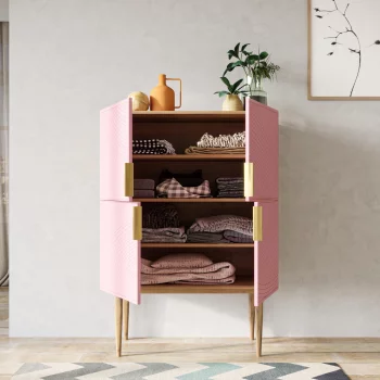Комод Line 90X50X125 CM pink