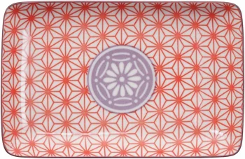 Тарелка Star/Wave Red 21X14 CM