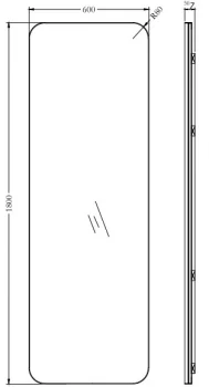 Зеркало Kyrillos 60X180 CM