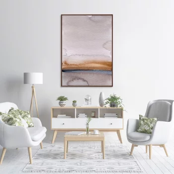 Постер на холсте Late evening river bank 75X105 CM