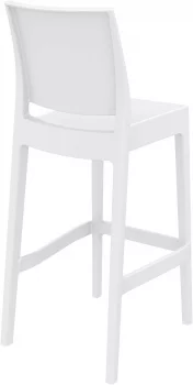 Стул пластиковый барный Maya 45X51X108 CM белый