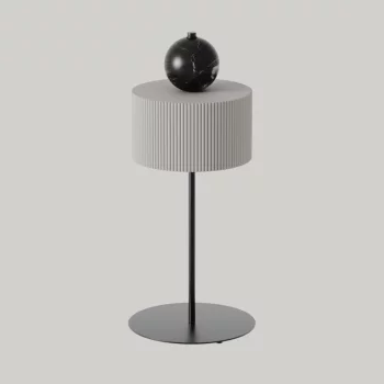 Настольная лампа Curn S черный металл / черный мрамор 19X19X48 CM