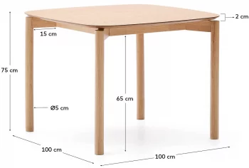 Стол Indara 100X100X75 CM