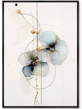 Набор из двух репродукций холсте Blue flowers 75X105 / 75X105 CM