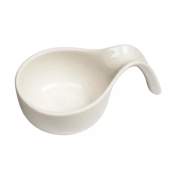 Соусник 80 мл 12*7,5 см h3,8 см Mini Mix с ручкой белый фарфор P.L. Proff Cuisine [6]               