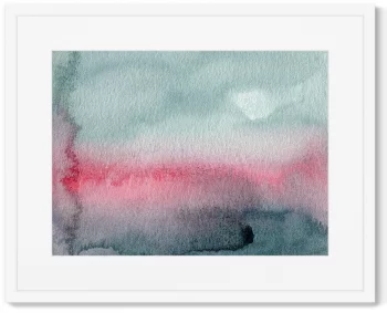 Постер в раме Sunset on the river 52X42 CM