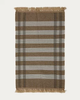 Ковер Barani из синтетических волокон бежевый и коричневый 60X90 CM
