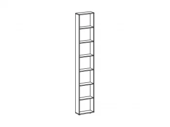 Узкий торцевой стеллаж Modus 16.5X40X233 CM