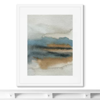 Постер в раме Lakeside in the morning fog 42X52 CM
