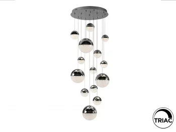 Люстра Sphere 14L хромированная D60 DIMABLE 60X180 CM