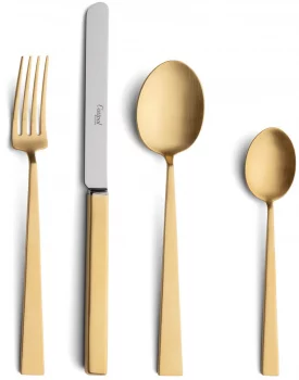 Cтоловые приборы Bauhaus Matte Gold 24 предмета