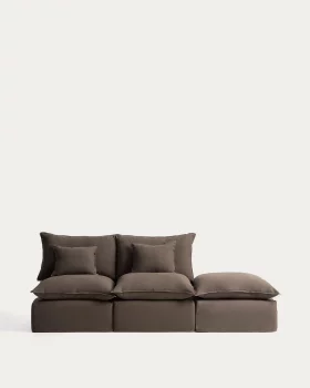 Модульный двухместный диван из льна Anarela 270X107X64 CM