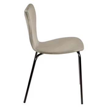 Комплект из 2 стульев Seven Style латте велюр с чёрными ножками 47X47X78 CM