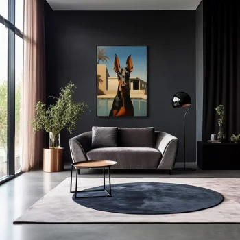Постер на холсте Be aware of Dog 75X105 CM