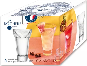 Набор из четырёх бокалов для коктейля Calanques 220 ml