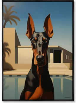 Постер на холсте Be aware of Dog 75X105 CM