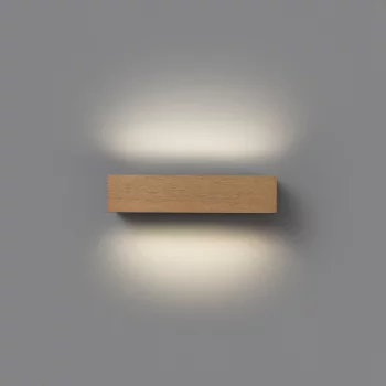 Уличный настенный светильник Doro-13 LED 2x6.5W 3000K дерево 22.2X7.8X5.1 CM