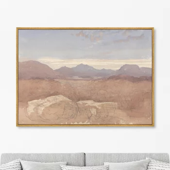 Постер на холсте A Mountainous View North Wales 105X75 CM