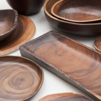 Блюдо 24,2*2,5 см круглое African Wood 2 пластик меламин P.L. Proff Cuisine