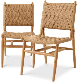Комплект из двух садовых стульев Laroc 50X60X88 / 50X66X88 CM