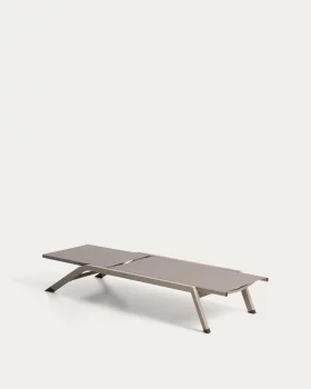 Шезлонг Capraia из алюминия с коричневым текстиленом 190.5X64X31 CM
