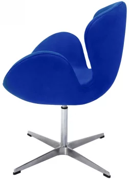 Кресло Swan Chair 70X61X80-96 CM синего цвета