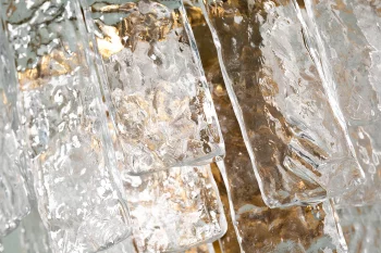 Бра Ice из рифленого стекла и латуни 36X19X32 CM