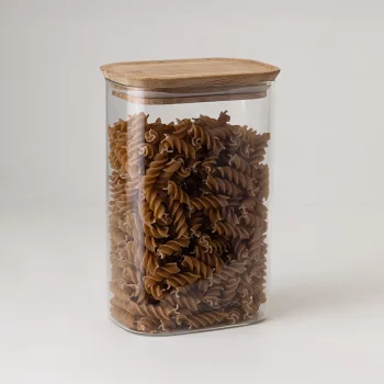 Банка для хранения прямоугольная glass acacia, 1,3 л